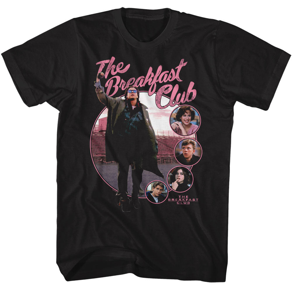 Breakfast Club-breakfast Club Character Circles-black Adult S/s Tshirt