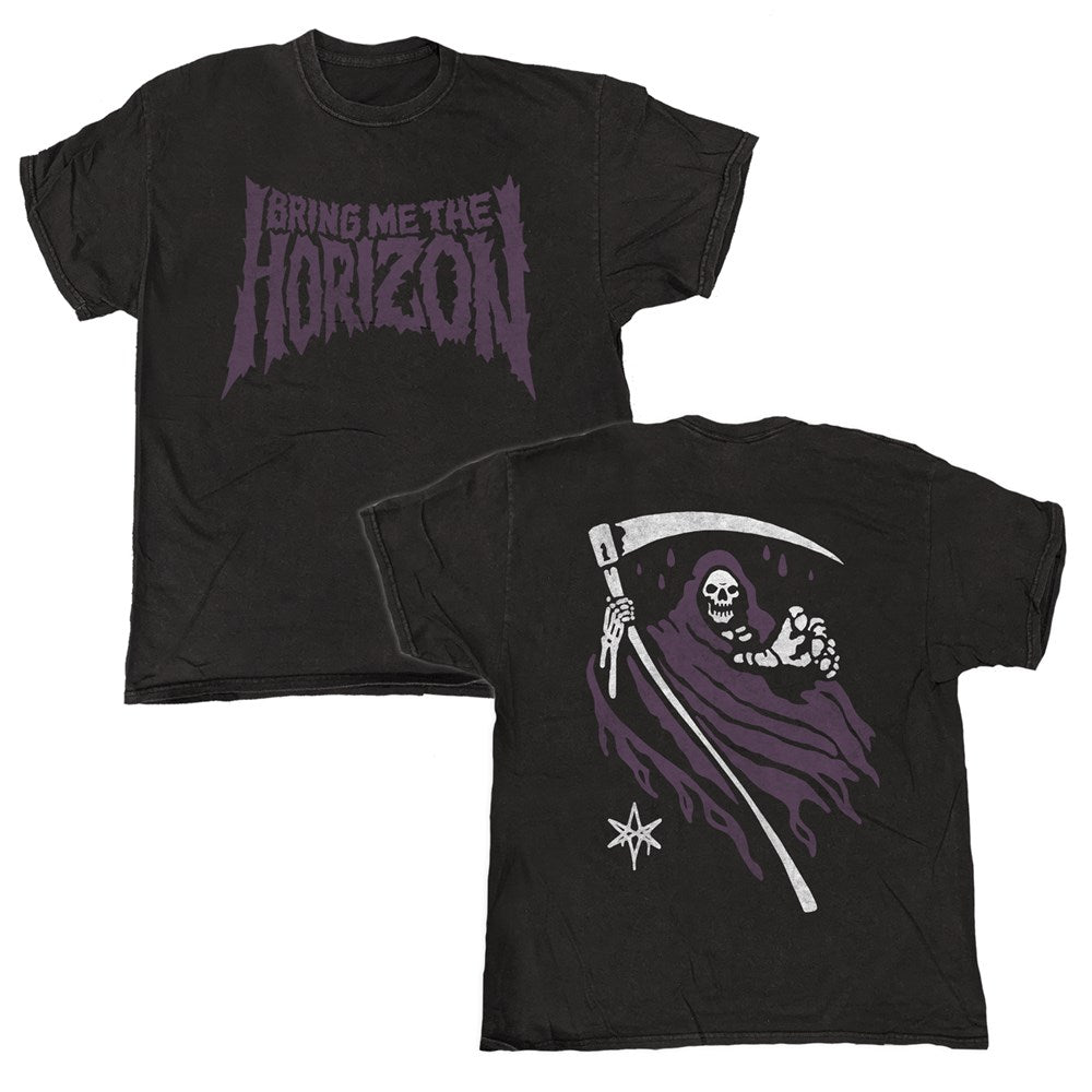 Bring Me The Horizon - Reaper Cartoon - Vintage Wash T-shirt Black