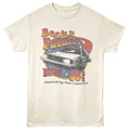 Back To The Future-bttf Stars And Retro Font-natural Adult S/s Tshirt