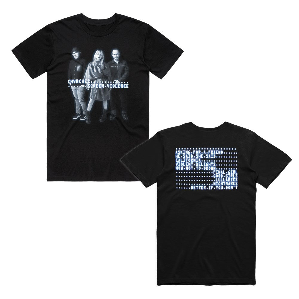 Chvrches - SV Tracklist - Black T-Shirt