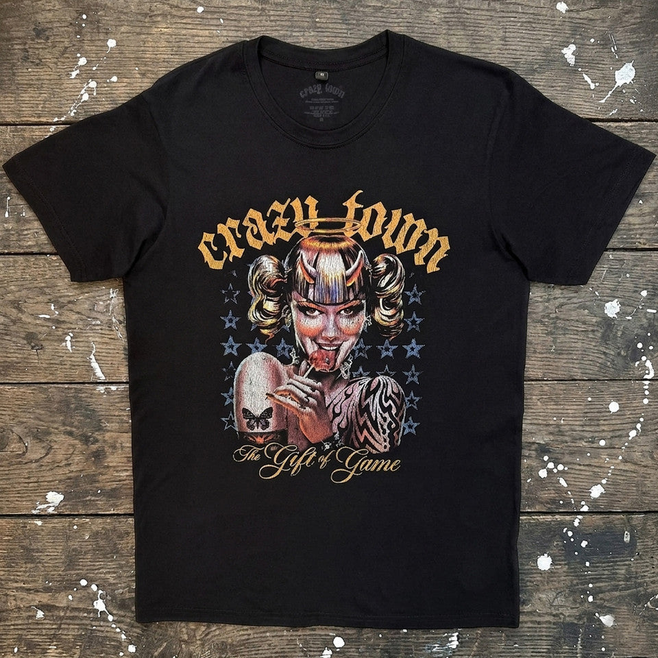 Crazy Town Unisex Premium Carbon T-Shirt: The Gift Of Game (Black)