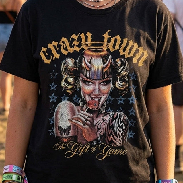 Crazy Town Unisex Premium Carbon T-Shirt: The Gift Of Game (Black)