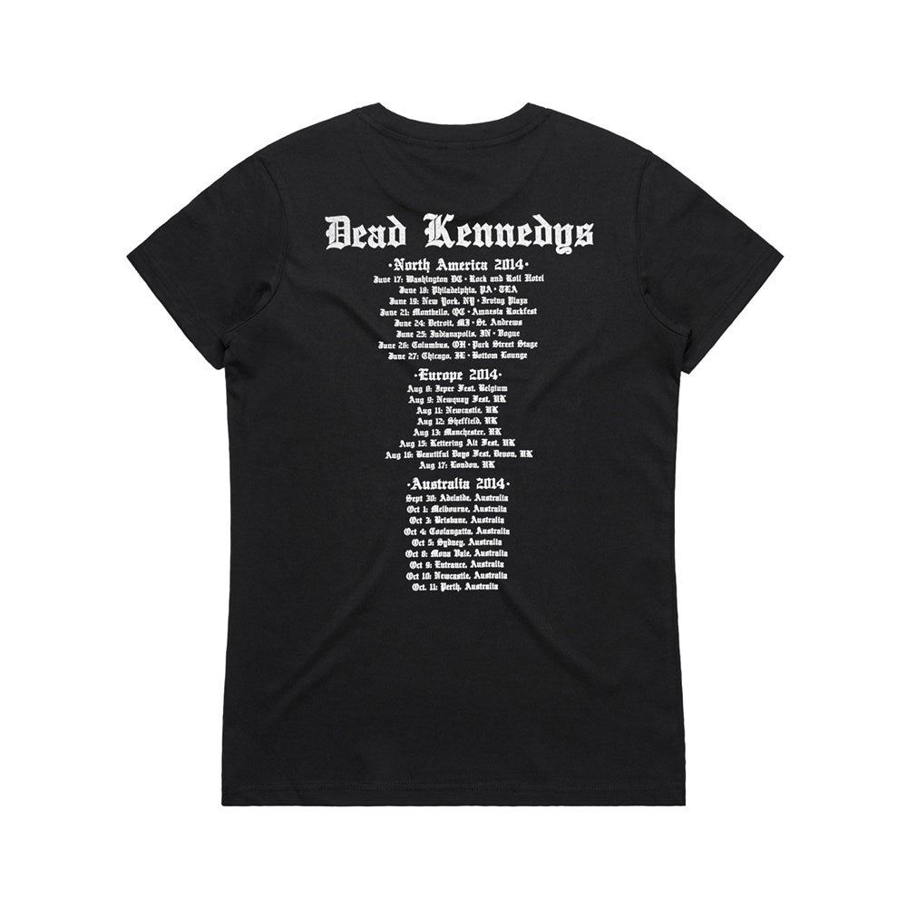Dead Kennedys - Logo Tour Womens T-shirt 2014 - Black (Limited Tour Item)