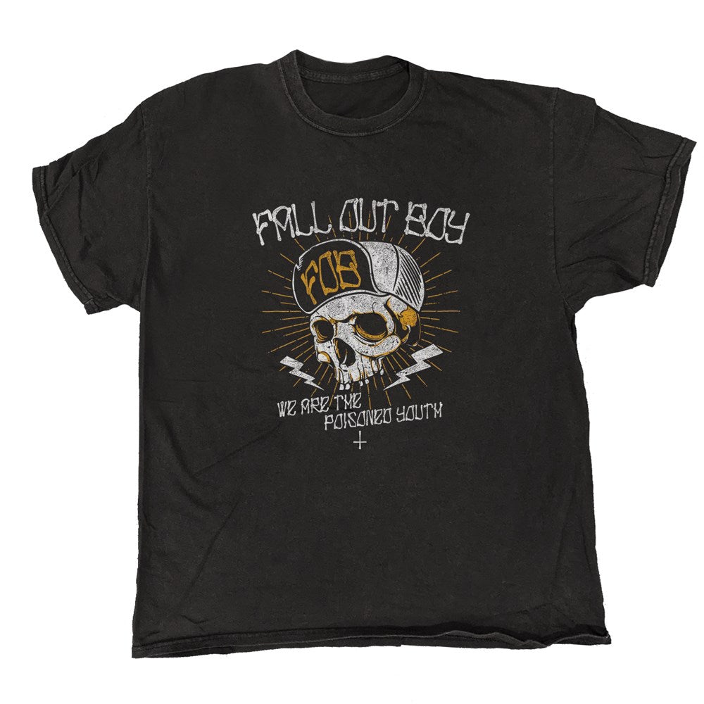 Fall Out Boy - Poisoned Youth Black Vintage Wash T-shirt