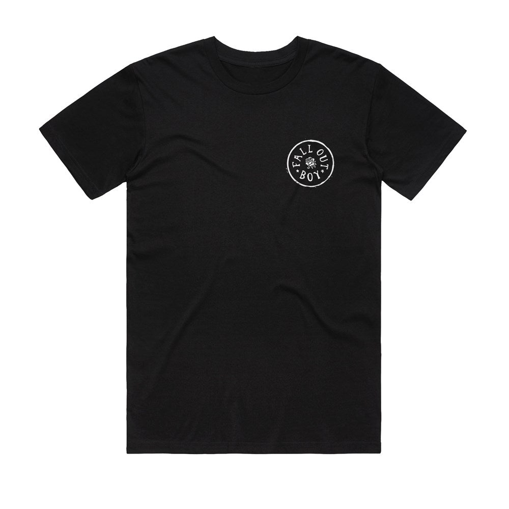 Fall Out Boy - Rose Badge Black T-shirt