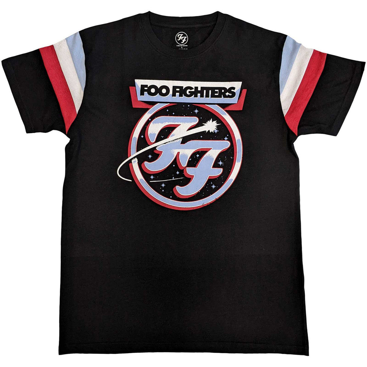 Foo Fighters Unisex Ringer T-Shirt: Comet Tricolour (Black)