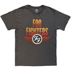 Foo Fighters Unisex T-Shirt: Wings (Charcoal Grey) (Back Print)