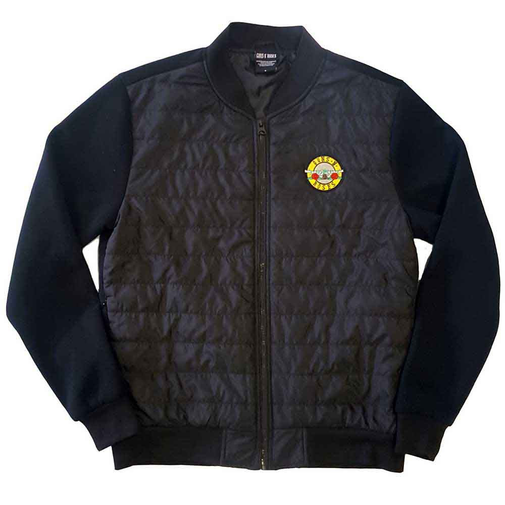 Guns N' Roses Unisex Quilted Jacket: Classic Logo (Black)