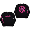 Gorillaz Unisex Sweatshirt: Craker Island Pazuzu Spiral (Black) (Back & Sleeve Print)