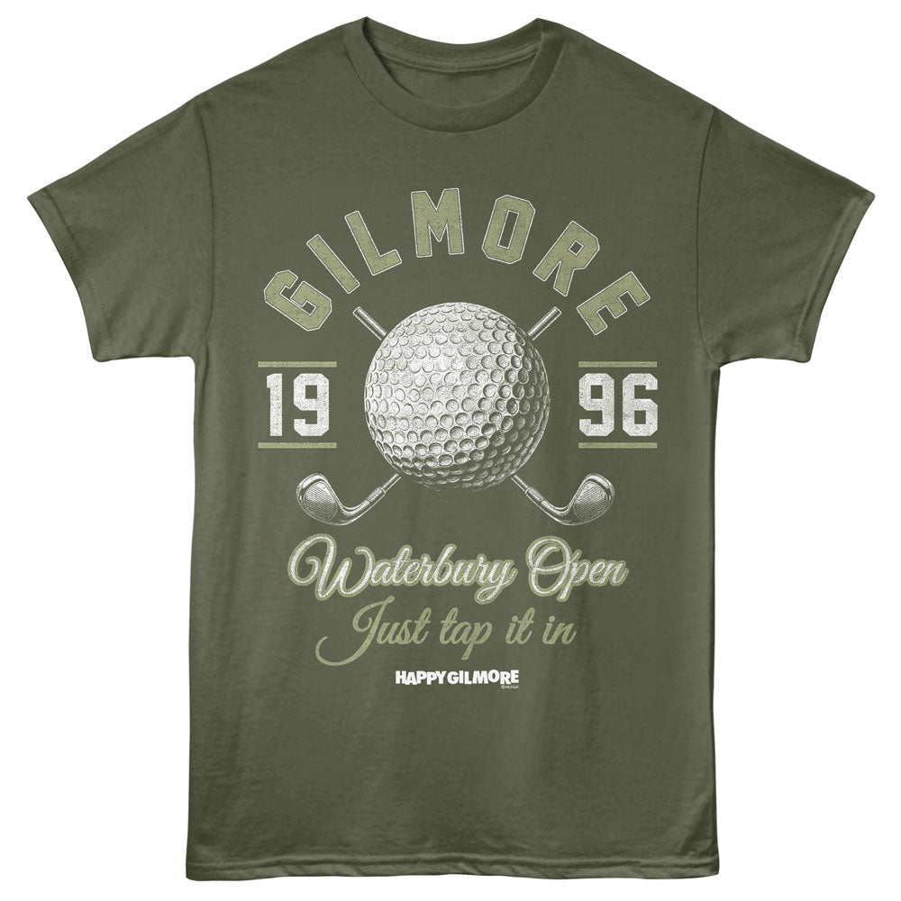 Happy Gilmore-happy Gilmore Waterbury Open-military Green Adult S/s Tshirt