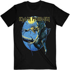 Iron Maiden Unisex T-Shirt: Fear of the Dark Oval Eddie Moon (Black) (Back Print)