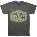 Johnny Cash - White Emblem Charcoal Heather T-shirt