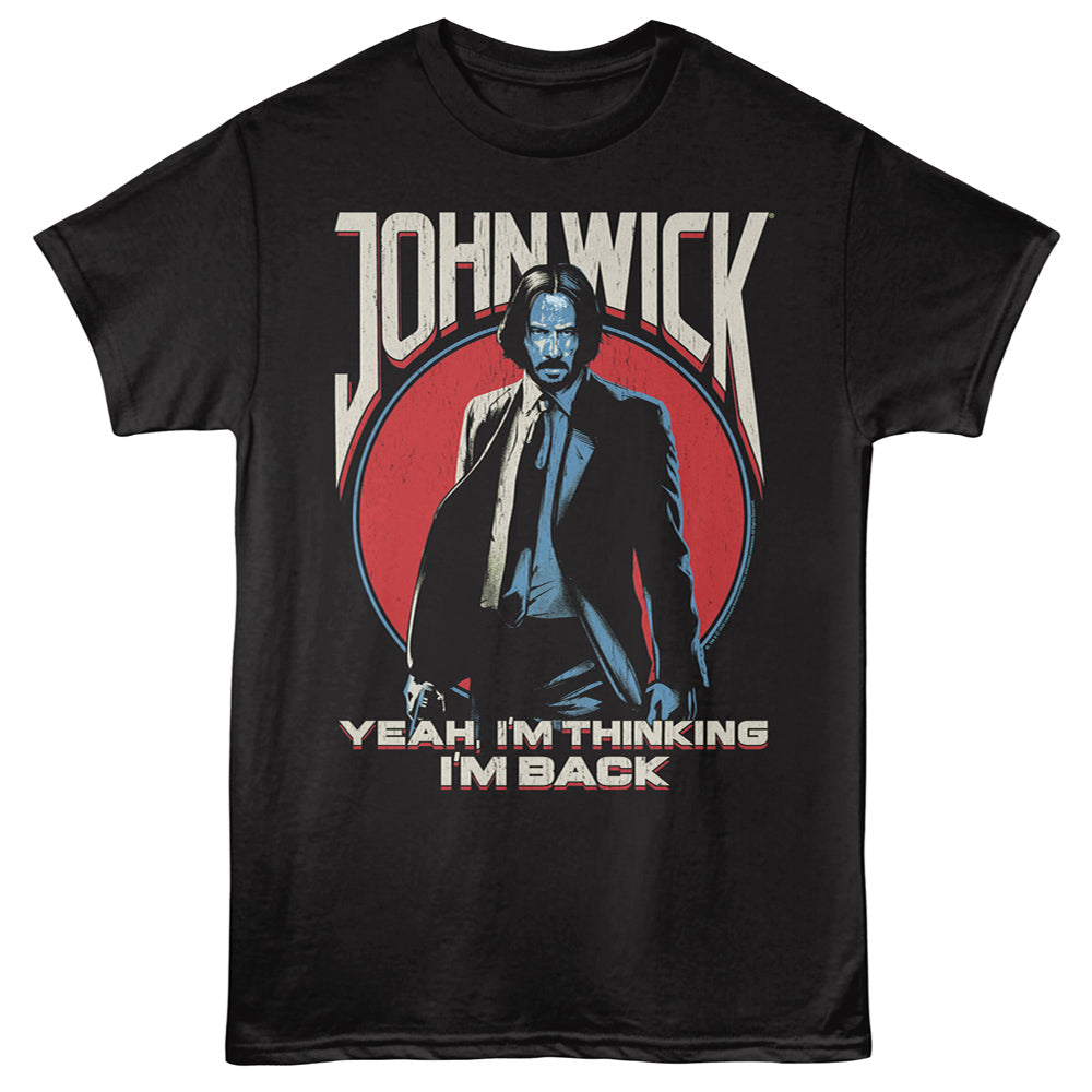 John Wick-john Wick Red Wick And Blue- Black Adult S/s Tshirt