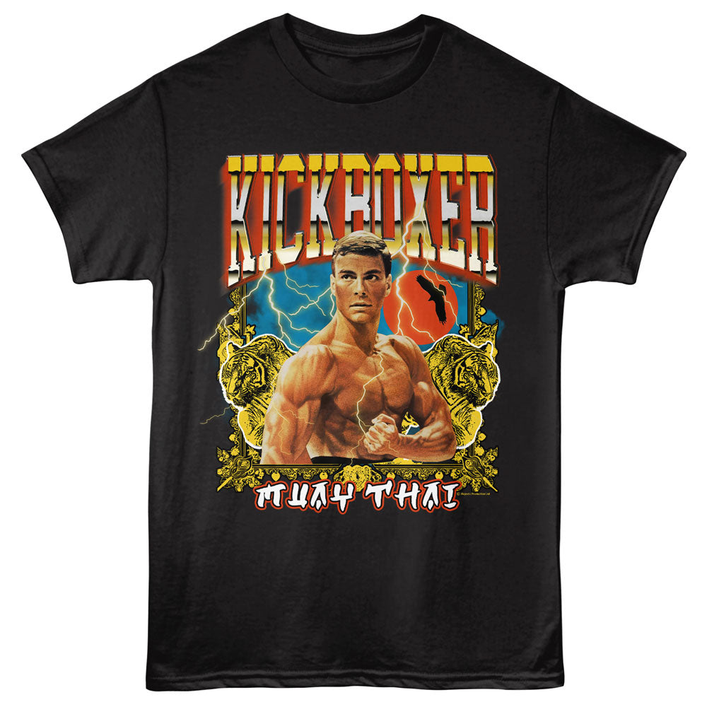 Kickboxer-kickboxer Two Tigers-black Adult S/s Tshirt