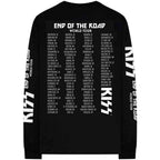 KISS Unisex Long Sleeve T-Shirt: End Of The Road Tour (Black) (Ex-Tour & Back & Sleeve Print)