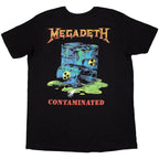 Megadeth Unisex T-Shirt: Contaminated (Black) (Back Print)