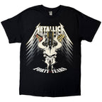 Metallica Unisex T-Shirt: 40th Anniversary Forty Years (Black) (Back Print)