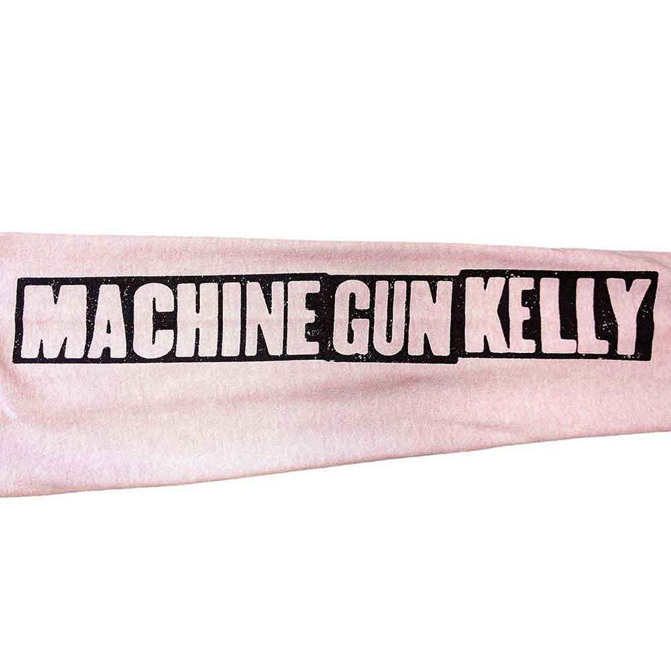 Machine Gun Kelly Unisex Sweatshirt: Pink Face (Pink) (Back & Sleeve Print)