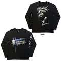 Michael Jackson Unisex Long Sleeve T-Shirt: Thriller / Hat Poses (Black) (Back Print)