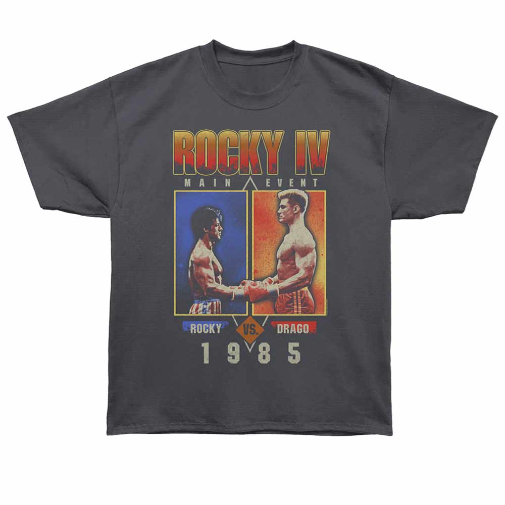 Rocky-rocky Faded Main Event-graphite Bronx Adult Oversized S/s Tshirt