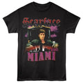 Scarface-scarface King Of Miami-black Adult S/s Tshirt