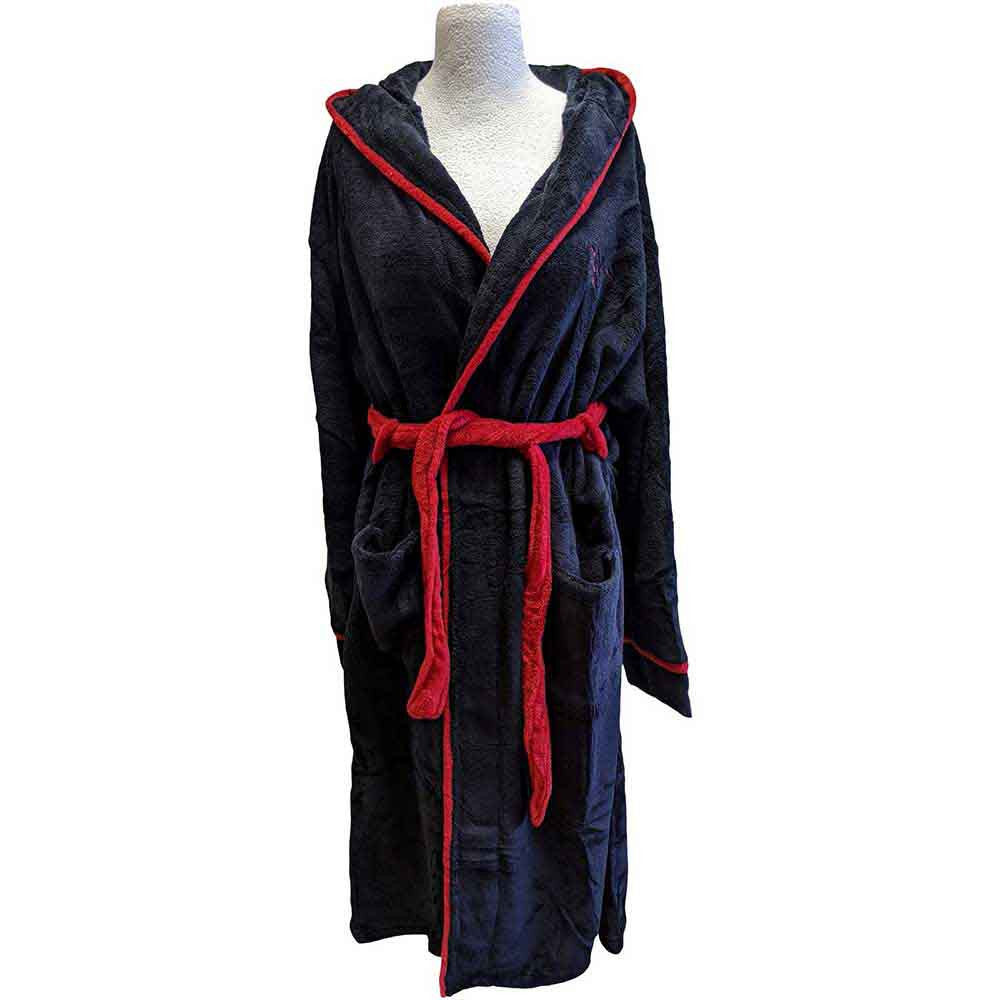 Slipknot Unisex Bathrobe: Logo & Tribal S (Black) (Back Print)