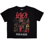 Slayer Ladies Crop Top: Reign In Blood (Black)