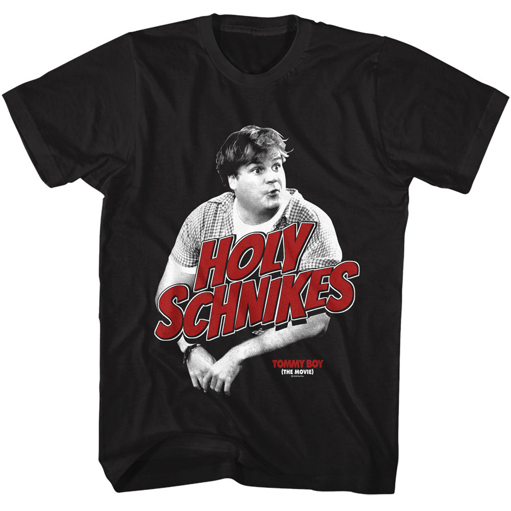 Tommy Boy-tommy Boy Holy Schnikes- Black Adult S/s Tshirt