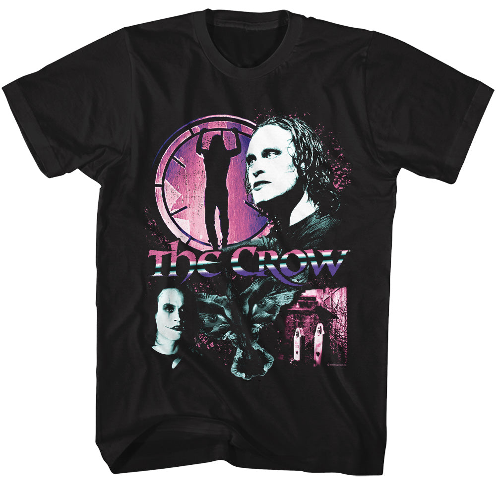 The Crow-the Crow Gradient Collage- Black Adult S/s Tshirt