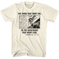 Terminator-terminator Wont Die- Natural Adult S/s Tshirt