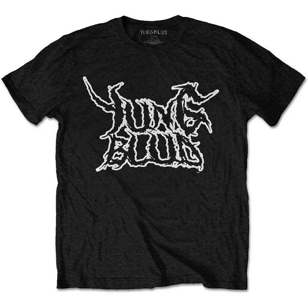 Yungblud Unisex T-Shirt: Weird Flaming Skeletons (Black) (Back Print)